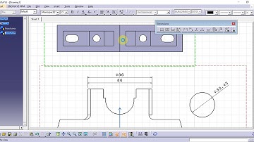 Catia Tutorial in Tamil 142 : Diameter Dimensions | Dimensions | Drafting