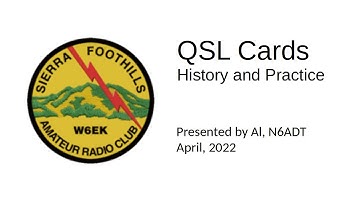 QSL Cards:  History and Practice