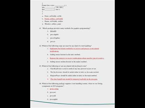 (22517) 100 MCQ for practice#advancejava #subscribe #support