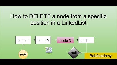 How to delete a NODE from a specific position in a LinkedList