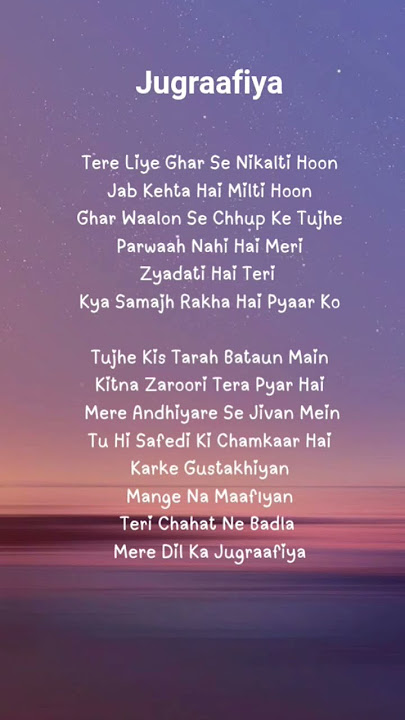 Jugraafiya lyrics [Jugraafiya lyrics part 2] #jugraafiya #lyrics