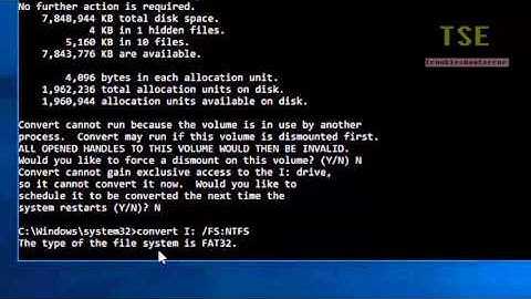 How to convert FAT32 to NTFS File system using cmd without formatting USB drive