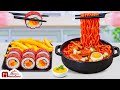 Amazing Mini Fried Chicken Thigh With Korean Spicy Noodles Recipe ASMR Cooking Mini Food