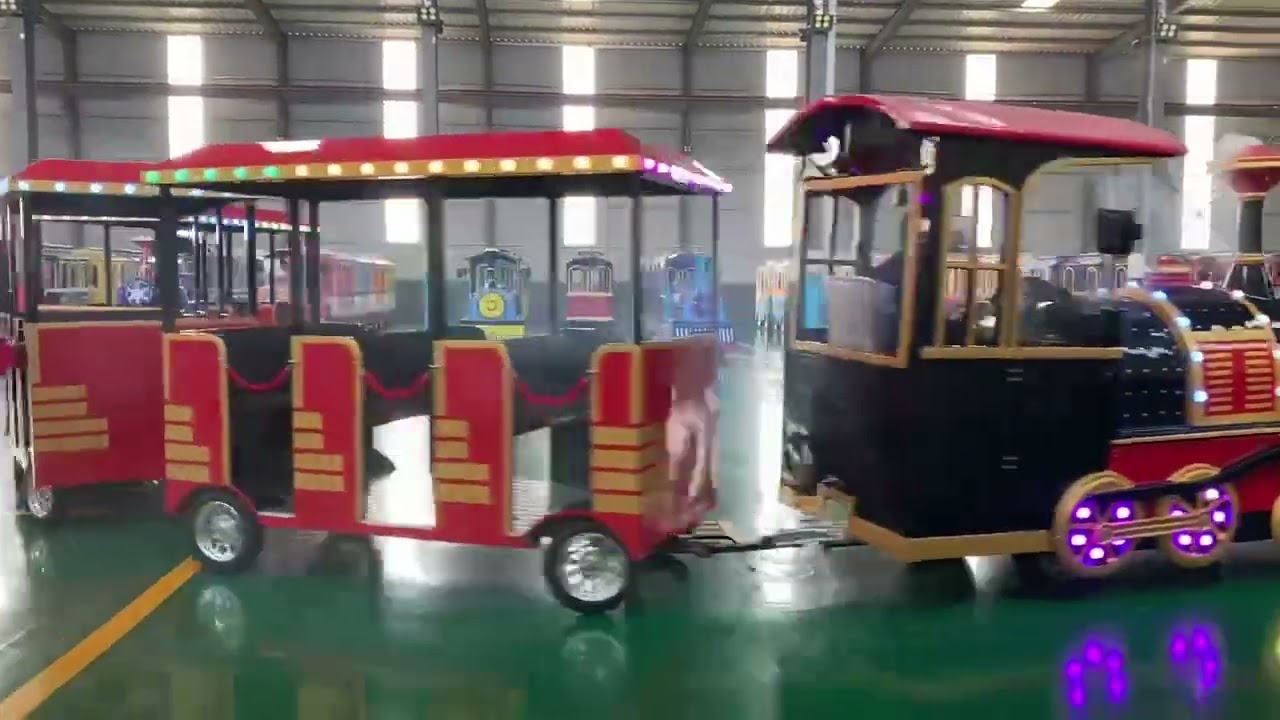 outdoor sightseeing train electric trackless train