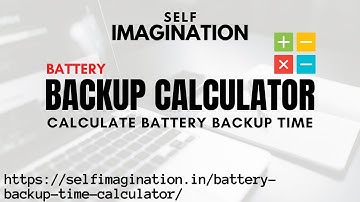 Battery Backup Time Calculator #shorts