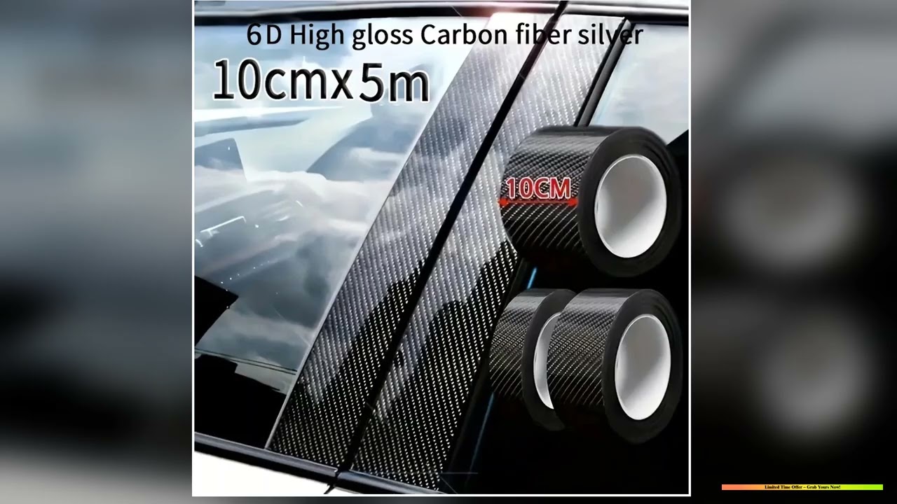 Car Carbon Fiber Sticker DIY Paste Protector Strip for Auto Door Entry Pedal and Side Mirror