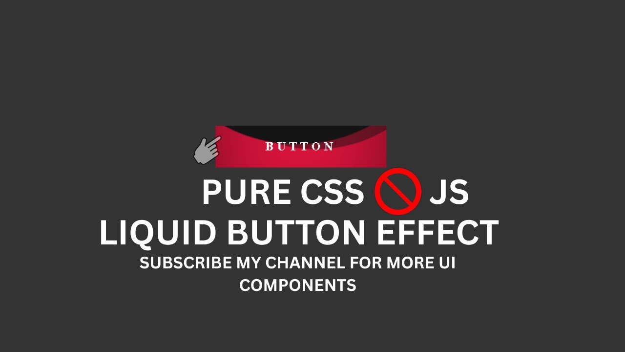 The ABSOLUTE BEST Way to Create Liquid Button Animation with Pure CSS ...