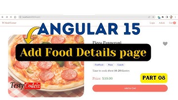 Angular 15 food order Project, Add Food detail Page in Angular,