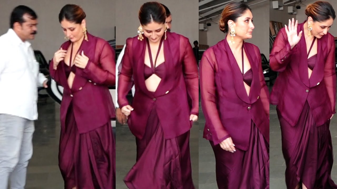 kareena kapoor purple dress Kareena Kapoor Khan's Oscar De La Renta gown featured orchid-appliqus wrapped around her