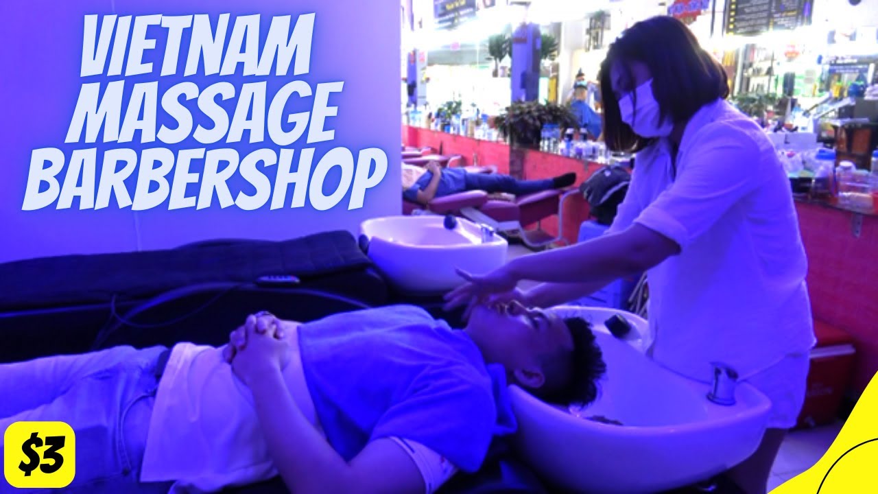 Vietnam Massage Shampoo & massage face with a beautiful