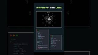 I coded a Creepy Interactive Spider Clock! 🕷️⏰ #shorts #coding