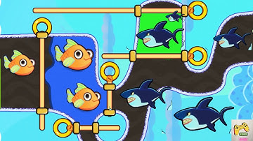 Save the Fish Challenge | Pull The Pin | Best Mobile Puzzle Game 2025 🔥 | Ios android Gameplay Part