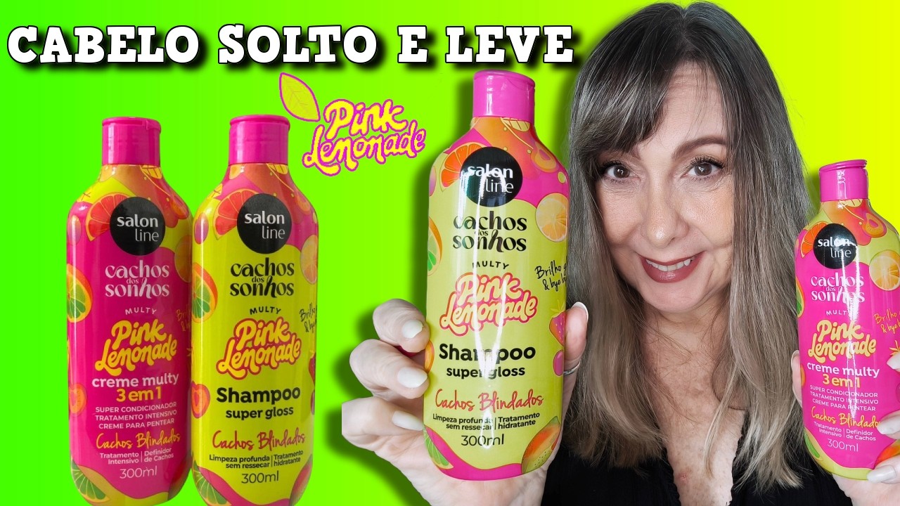 SALON LINE Cachos dos sonhos PINK LEMONADE shampoo e condicionador