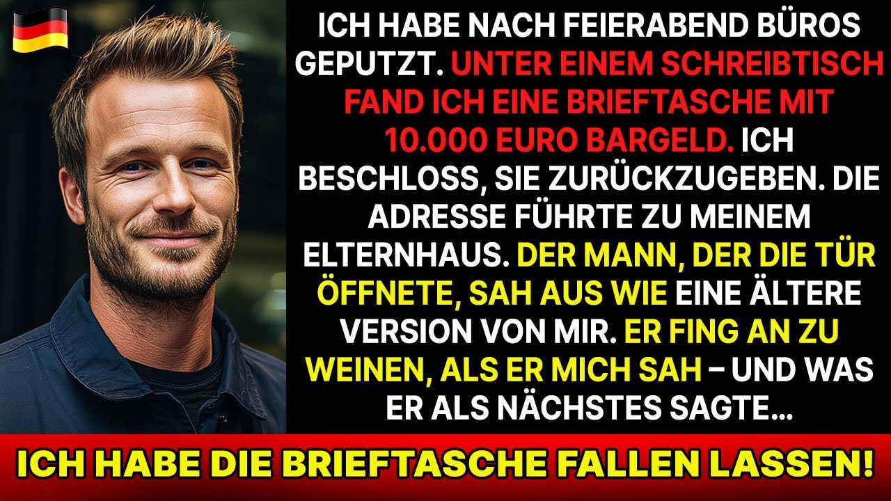 Ich putzte nachts Büros. Fand eine Geldbörse mit 10.000 €. Die Adresse veränderte mein Leben...