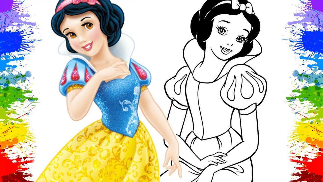 Pintar Princesas da Disney Desenhos animados Video infantil Para