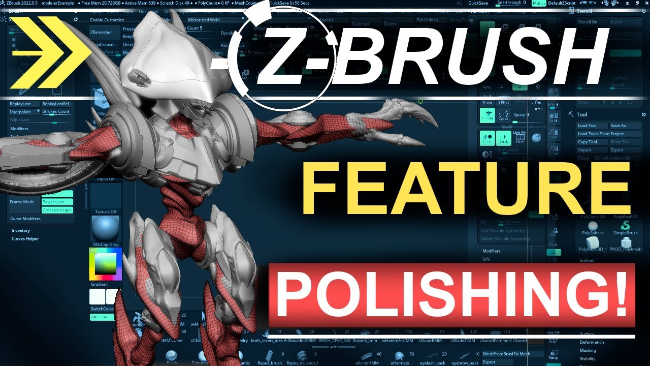 zbrush polish by features