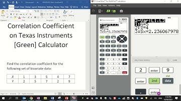 Calculating Correlation Coefficient  - Texas Instruments 30-XB Calculator