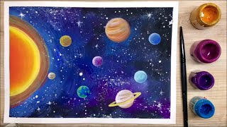 Ep.42 Solar System Painting | Space | สอนวาด"ระบบสุริยะจักรวาล" screenshot 2