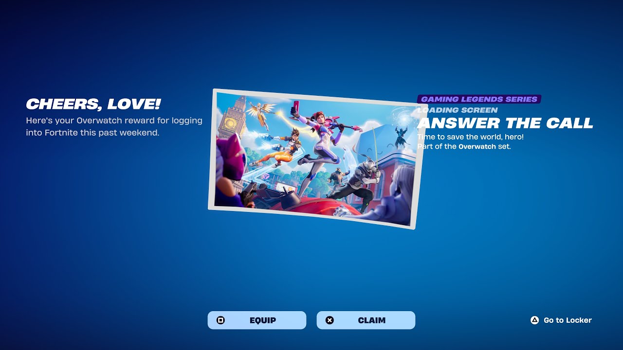 HOW TO GET OVERWATCH ANSWER THE CALL LOADING SCREEN IN FORTNITE! - YouTube