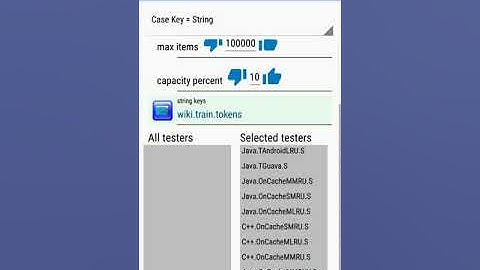 Java and C++ cache test bench for Android