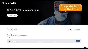 MyPass COVID-19 Self Declaration Form for Workers