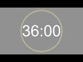 36 MINUTE - 4K - COUNTDOWN IN REVERSE - 2160 SECOND TIMER -
