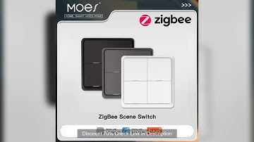 MOES ZigBee Wireless 12 Scene Switch Tuya Smart 4 Gang Push Button Controller Remote Control switch