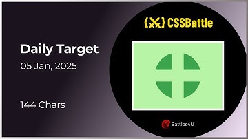 CSS battle - 05 Jan, 2025 - Daily Challenge  Solution - 100% Sol | #html #css #cssbattle #battles4u