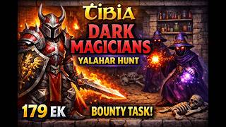 Tibia Bounty Task, Dark Magician Hunt in Yalahar Magician Quarter | 179 EK (Bestiary, Task Run)