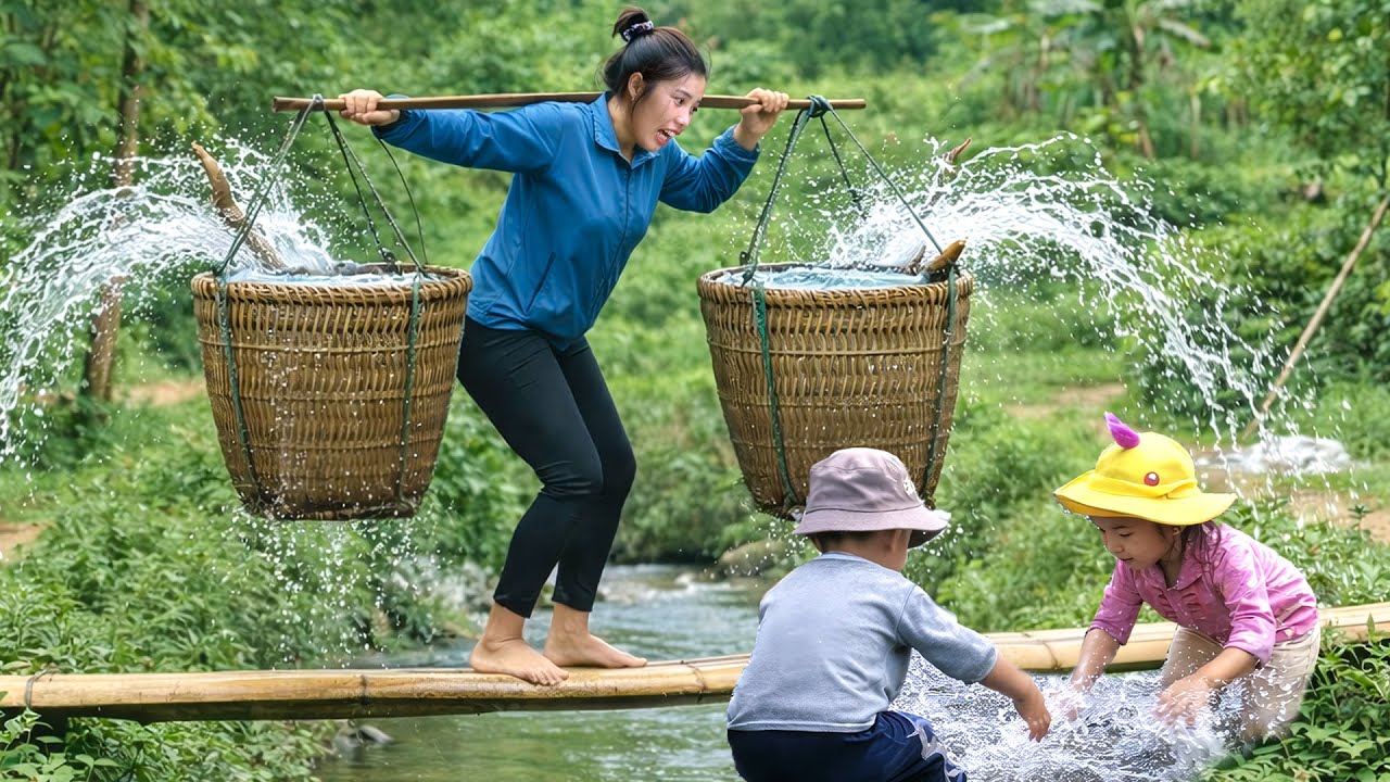 Harvesting River Carp pond to Sell at Market - Buy Nutritious Milk for Sick little son
