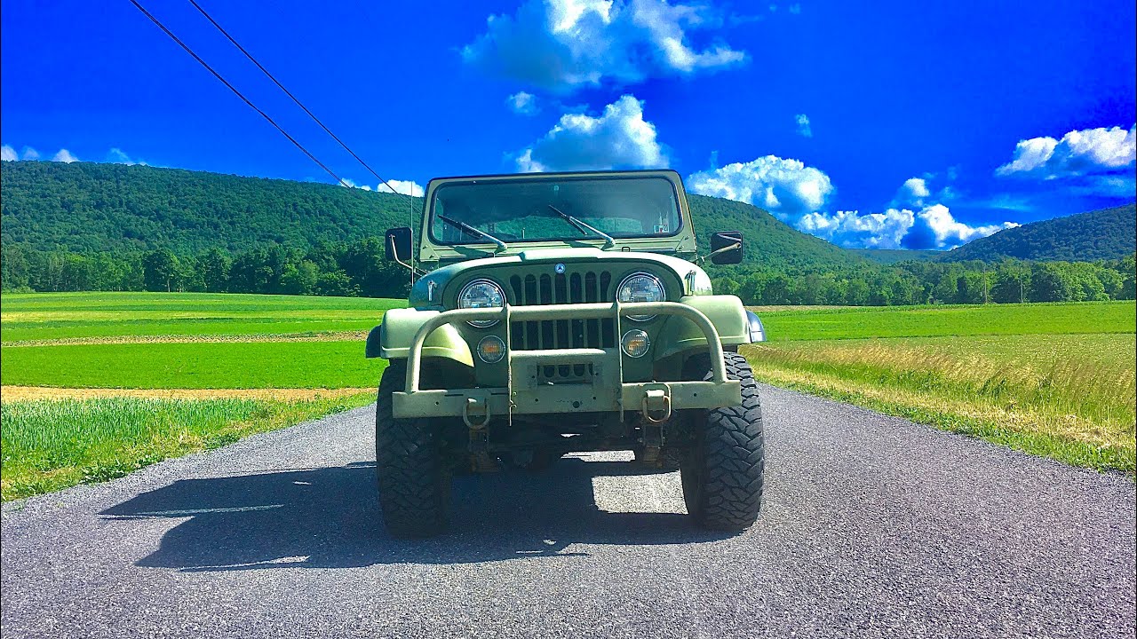 Jeep Mercedes OM617 turbo diesel swap walk around YouTube