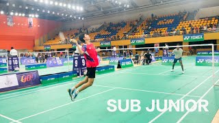 KIRAN NOGUCHI V/S SANTHOSH RAVI YONEXSUNRISE ALL INDIA SUB JUNIOR BADMINTON TOURNAMENT GOA