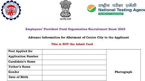 Epfo SSA admit card 2023 | EPFO STENO 2023 exam City Kaise Dekhen #epfo