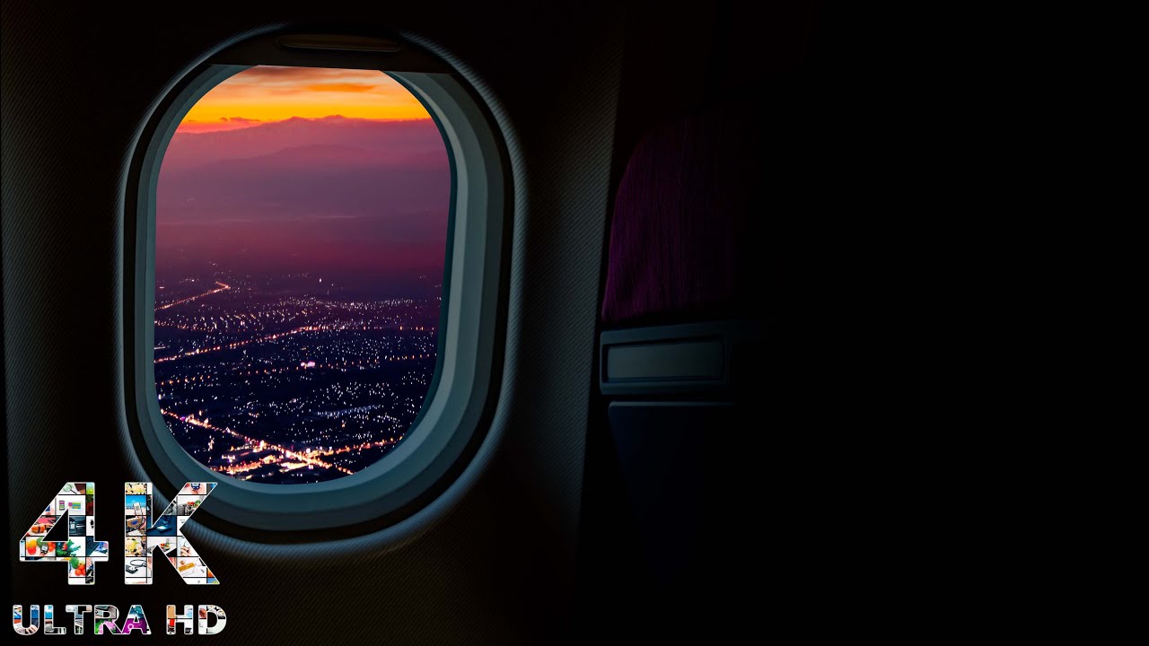 Night Airplane White Noise Ambience | Flight Attendant | Call Ding | Reading, Studying, Sleeping