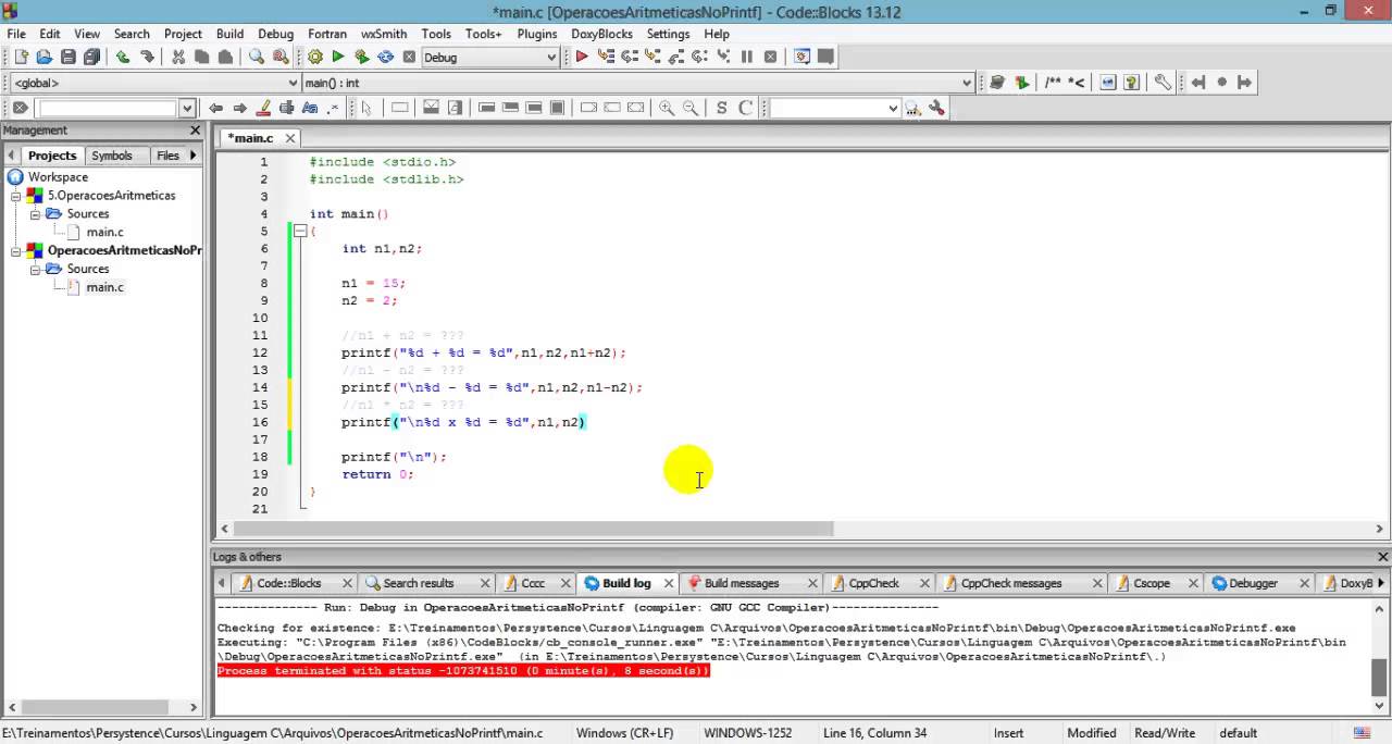 11.Operações aritméticas com calculos no printf - YouTube