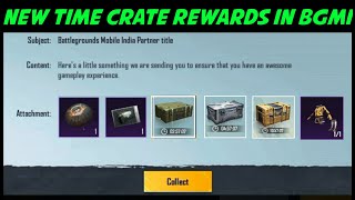 NEW CRATE EVENT  HOW TO OPEN TIME CRATE IN BGMI  CLAN BATTLE REWARDS COLLECT  GET FREE PARACHUTE