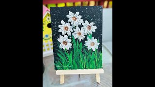 Acrylic Painting Lesson Daisies