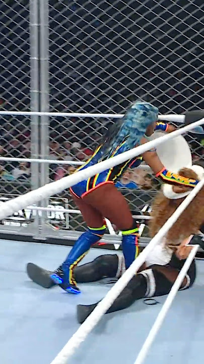 Naomi is getting creative tonight 😂 #SurvivorSeries #WarGames