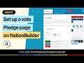 How to set up a vote pledge page on nationbuilder