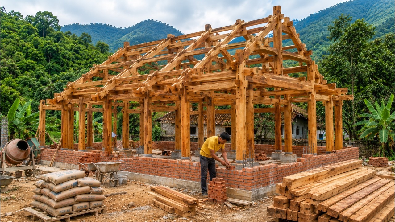 He Didn't Buy a House—He Built This Incredible Wooden Home Himself ...