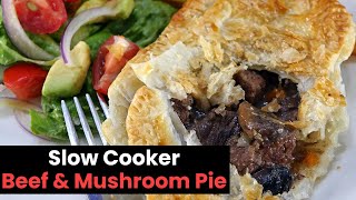 mushroom beef pie guinness filling cooker slow recipes