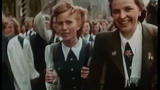 FDJ youth rally in East Berlin on March 19, 1950 (AI Enhanced, 60FPS)