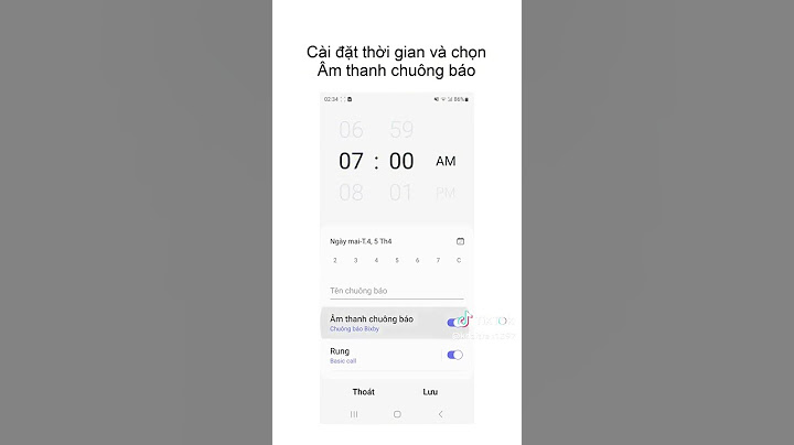Hướng dẫn cài báo thức điện thoại samsung