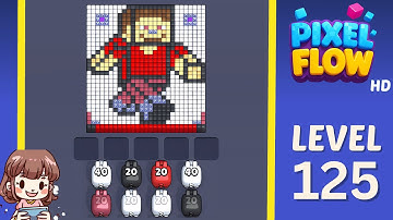 Pixel Flow Level 125 Solution Walkthrough