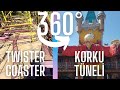 360° TWISTER COASTER & KORKU TÜNELİ ! /4K (TR-EN-РУ) #Lunapark