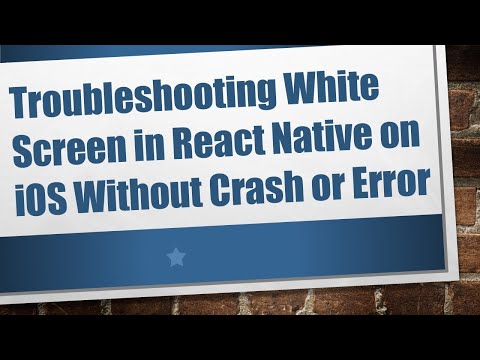 Troubleshooting White Screen in React Native on iOS Without Crash or Error