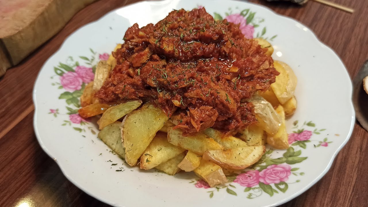 Try the surprising combination of French fries and tuna dip | asmr cooking