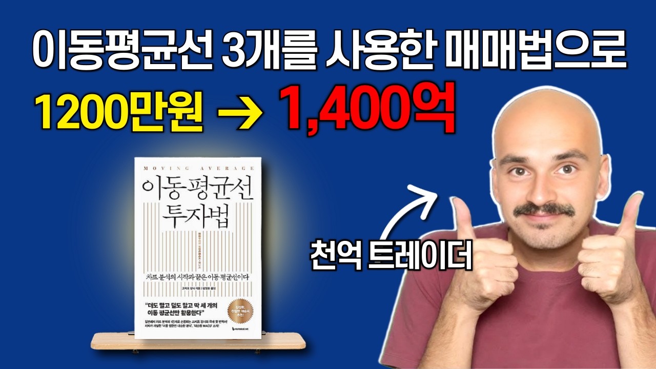 이동평균선 3개만 사용한 매매법으로 1200만원 ➔ 1,400억  (이평선 보는법, 투자법, 설정법, 단타 원리)