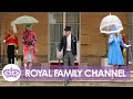 Charles, Camilla & Anne Attend Drizzly Buckingham Palace Garden Party