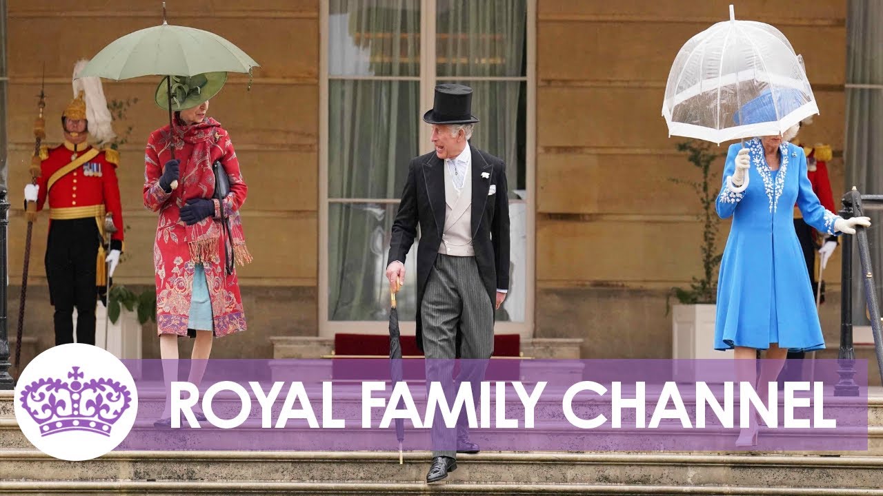 Charles, Camilla & Anne Attend Drizzly Buckingham Palace Garden Party – The Royal Family Channel